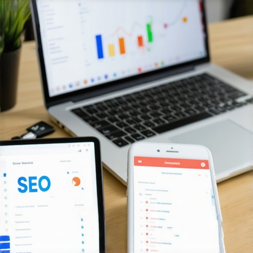 Desk setup with tools for maintaining local map rankings.