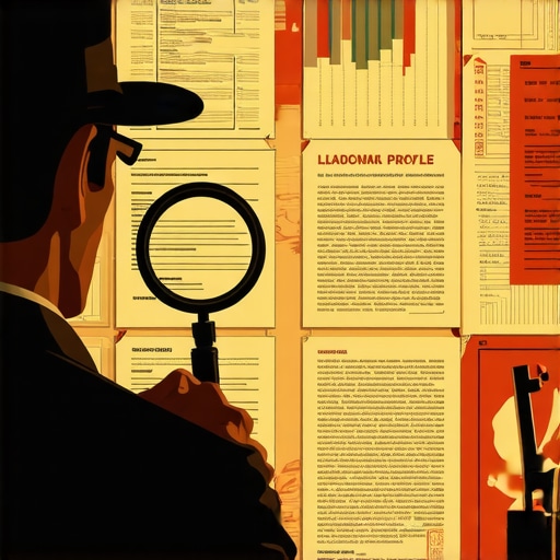 Illustration of a detective inspecting fake online profiles for local SEO