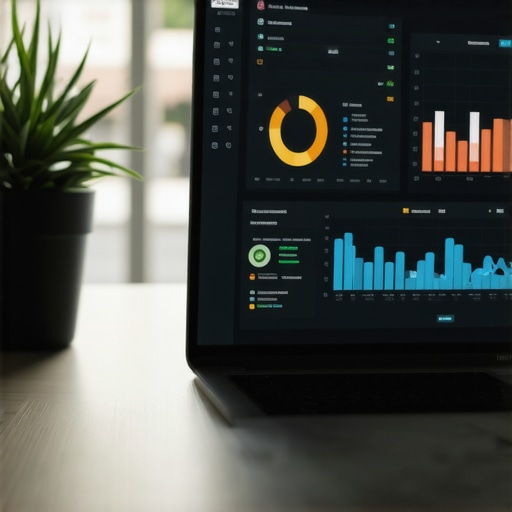 A professional using analytics tools on a laptop to monitor local SEO rankings
