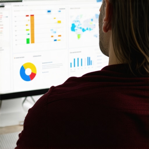 Analyzing Local SEO Data Person reviewing local SEO performance metrics on a computer.
