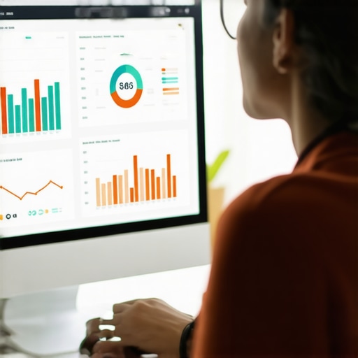 A person reviewing engagement metrics for local SEO optimization on a computer.