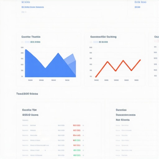 SEO dashboard with rank tracking graphs and local search insights.