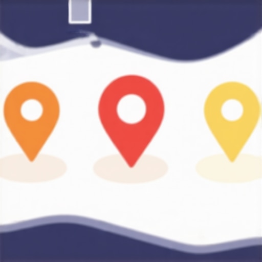Colorful digital map with icons representing signals and user intent