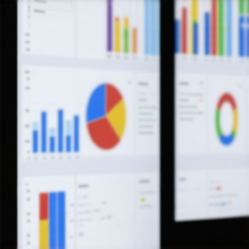Dashboard displaying local business analytics and ranking metrics.