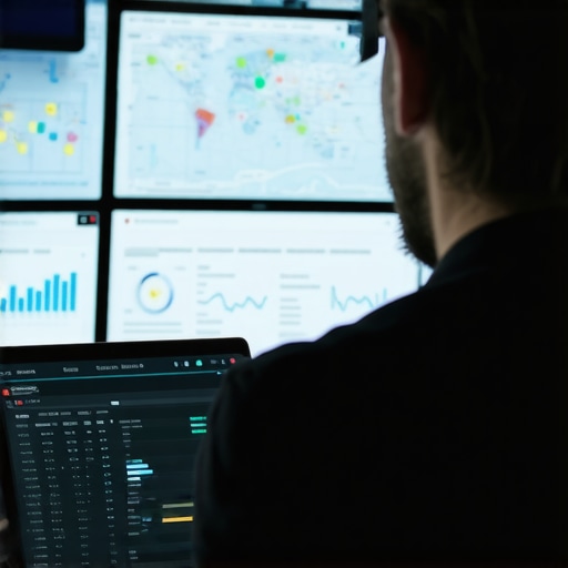 A person analyzing map rankings using specialized local SEO software