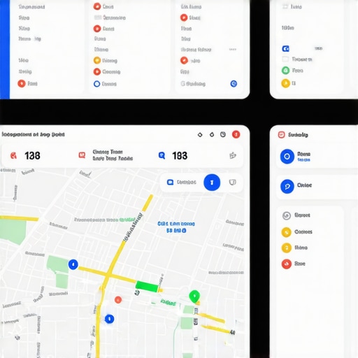 Dashboard showing live map, traffic, and engagement signals for local SEO optimization