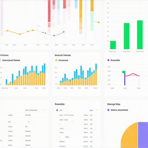 A digital analytics dashboard showing local map rankings and engagement metrics