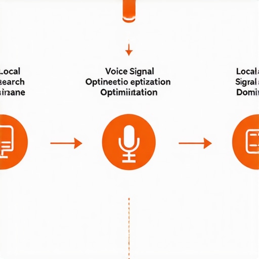 Flowchart showing steps to optimize voice signals in local search