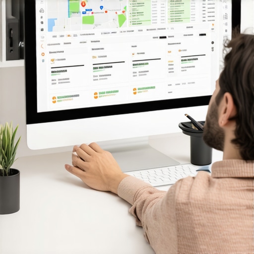 Person reviewing local SEO performance analytics on a computer screen.