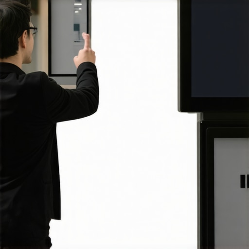 Business owner deploying augmented reality signage outside storefront to improve local map visibility