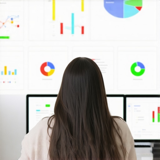 Analytics Dashboard for Local SEO Person analyzing local SEO data on a computer with charts and maps